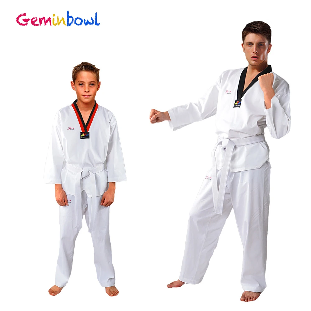 

Shirt pants clothing children taekwondo uniform adult long-sleeve Cotton tae kwon do