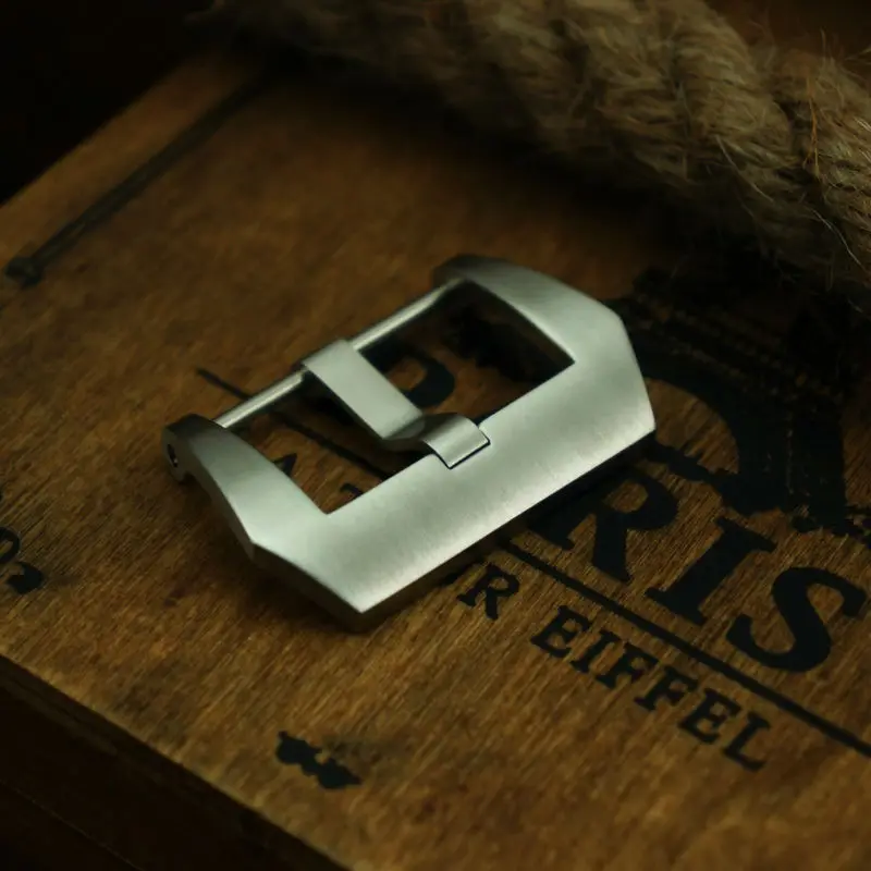 

MAIKES New 316L Stainless Steel Watch Buckle Silver 24mm Brushed Watchbands in Clasp For Panerai