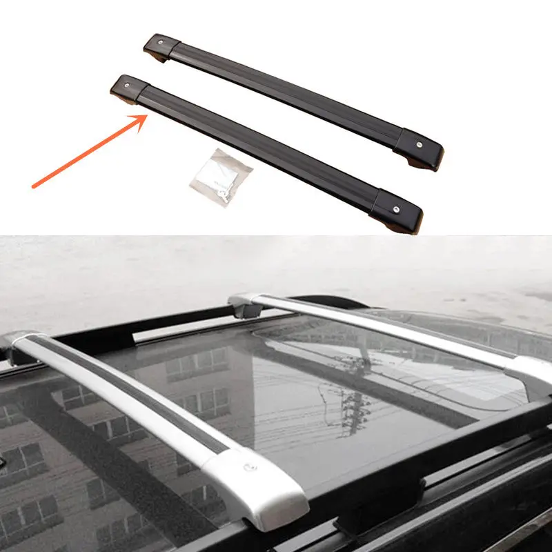 2PCS Black Aluminum Cross Bar Roof Cargo Luggage Rack For Subaru XV