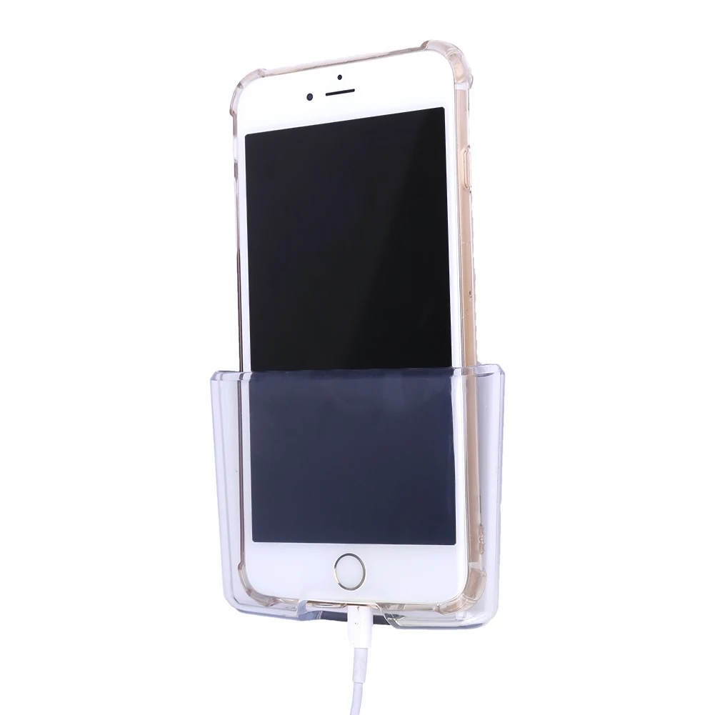 

Universal Car Phone Holder Transparent Clear Plastic Storage Pouch Car-styling Mobile Phone Charge Box Auto Accessories