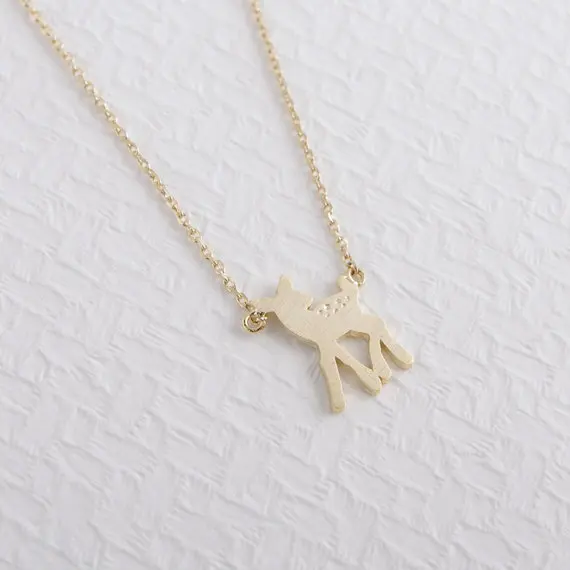Gold Baby Deer Necklace