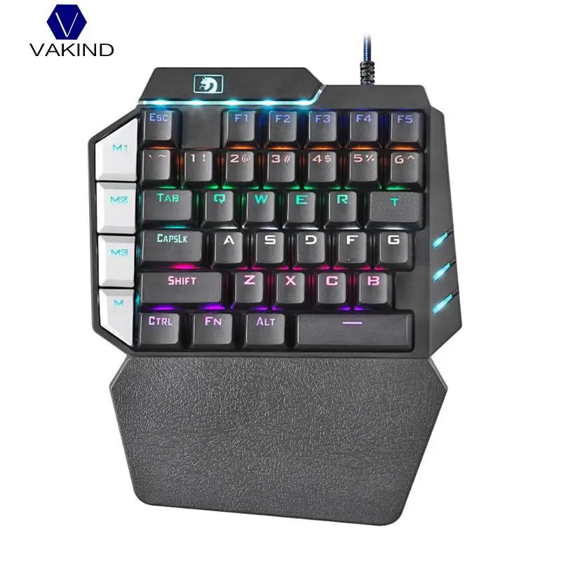 VAKIND Single Hand Wired Gaming Keyboard 38 Keys Mechanical Keypad 38 Keys USB Wired Anti-Ghosting Keyboard for PUBG Game VAKIND Single Hand Wired Gaming Keyboard 38 Keys Mechanical Keypad 38 Keys USB Wired Anti-Ghosting Keyboard for PUBG Game