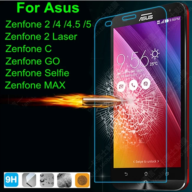 

0.3mm Front Premium Tempered Glass Screen Protector Film Case For ASUS Zenfone 2 ZE500CL ZE551ML 5 Laser ZE500KL ZE550KL Go MAX>