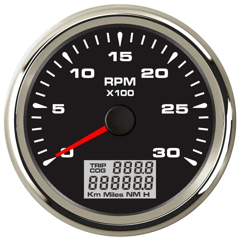 

85mm Marine Tachometer Waterproof LCD Digital Hourmeter Tacho Gauge Fit CarTruck Boat 0 3000RPM Meter Free shipping 9-32V