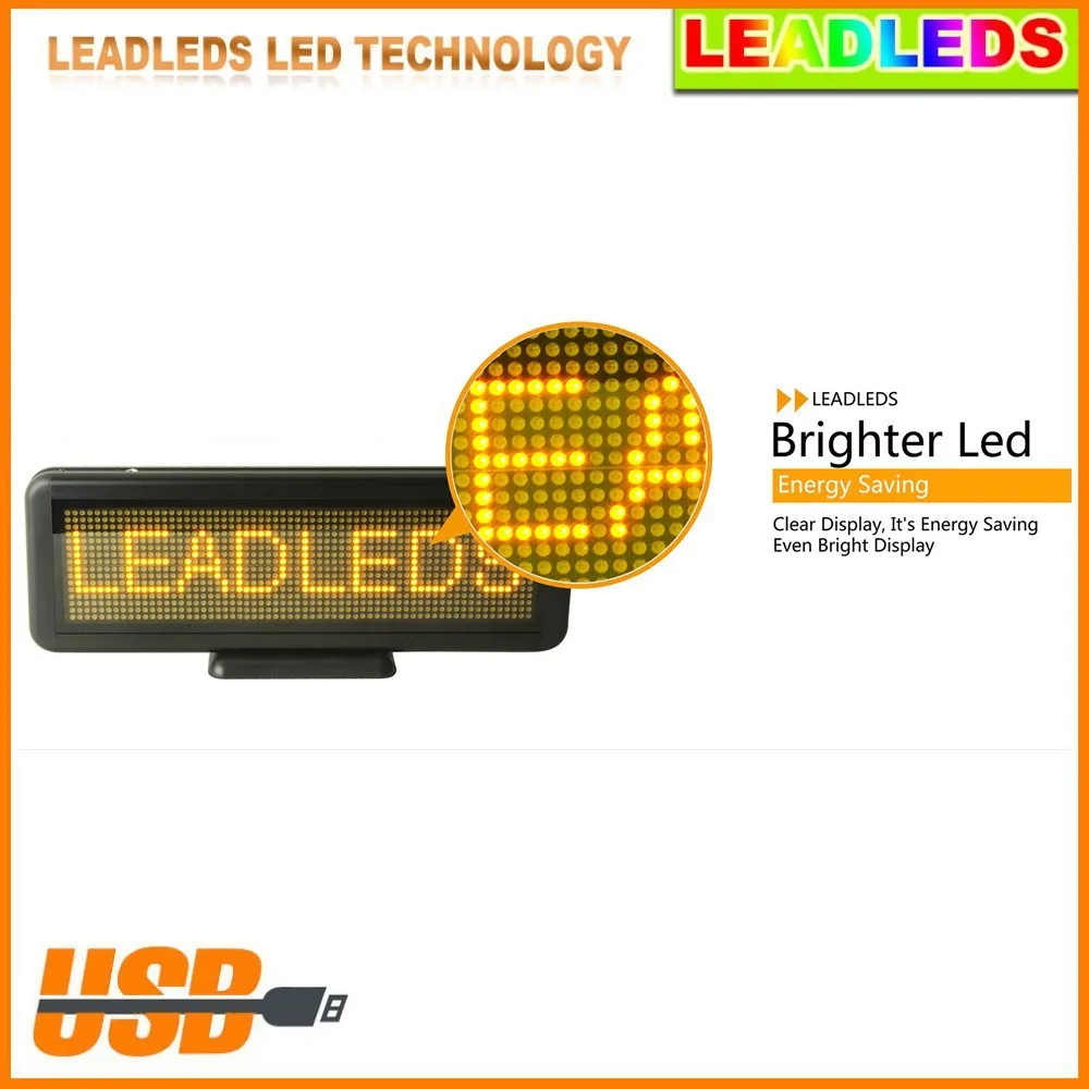 Conduziu a Iluminação Interior para a para a Janela Traseira do Carro de Exibição Tempo de Trabalho Edição de Luz Sinal de Mensagem Diy Janela Bateria Recarregável Super Longa Amarelo 5 Módulos de LED