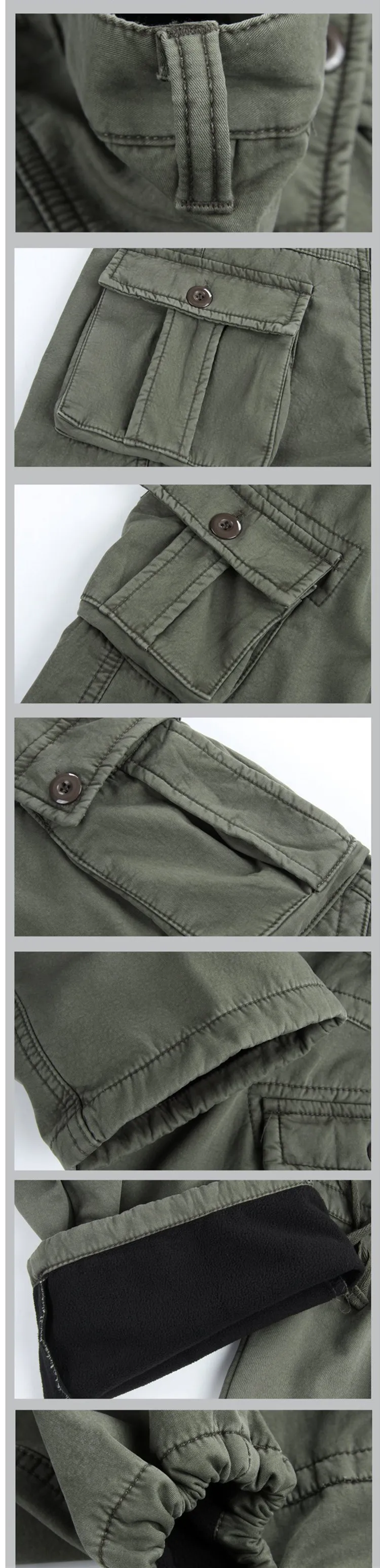 [EL Barco] зима флис хлопок Повседневные штаны для мужчин Для мужчин мягкие теплые Военная Униформа Брюки карго цвета хаки черный Армейский