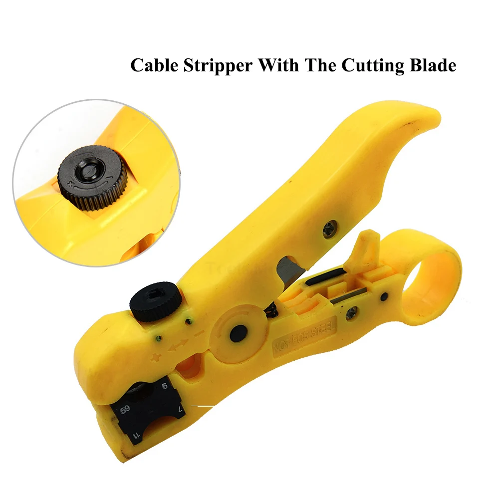 Universal Multifunctional Cable Stripper Cutter Tool for Flat or Round