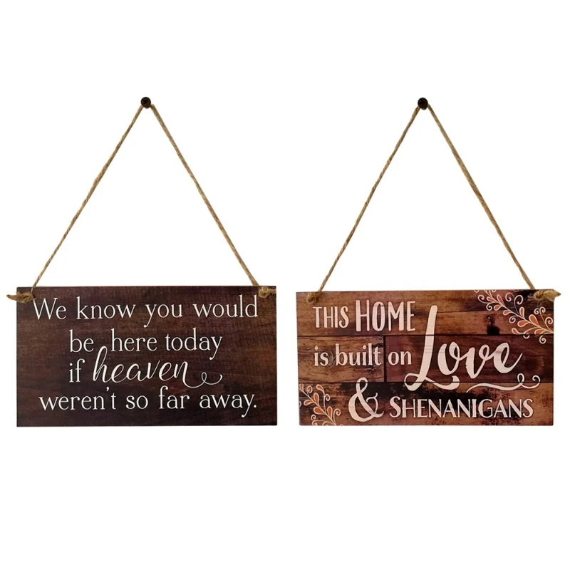 

Vintage Wooden Hanging Plaque Sign Memorial Wedding Engagement Board remembrance sign Wedding Accessory Hanging Decoration