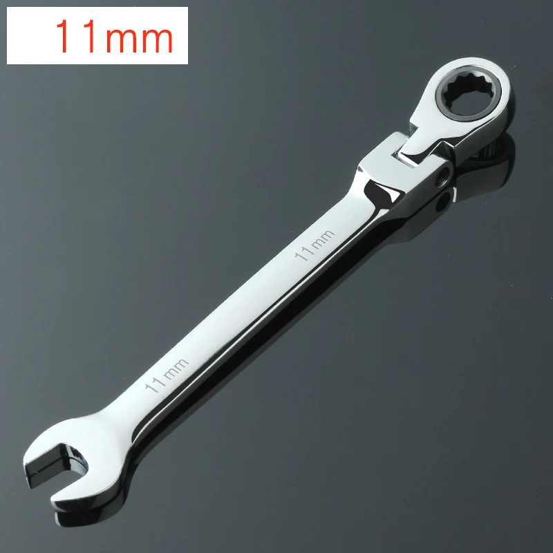 11mm Flexible Ratchet Ring Open End Torque Ring Wrench Sockets Keys Set