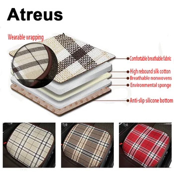 

Atreus Car Automobiles Business Grid Seat Cushion Cover For Lexus Honda Civic Opel astra h j Mazda 3 6 Kia Rio Ceed Volvo Lada