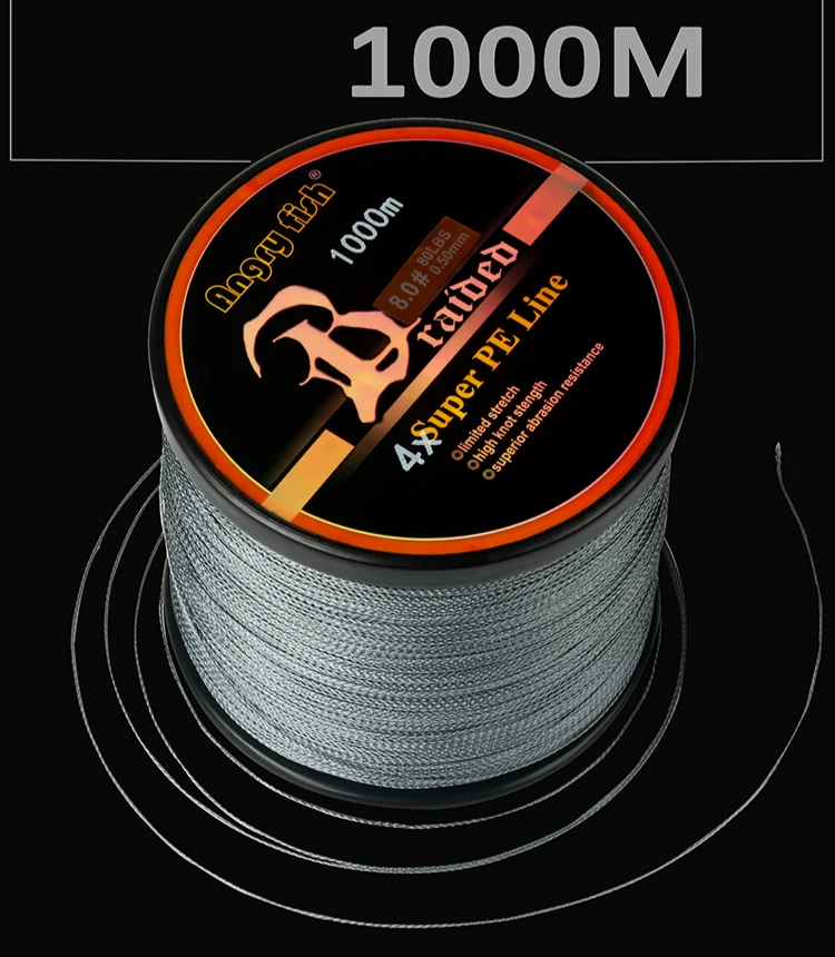 Potência de Alta Fio da Engrenagem de Pesca Forte Resistência Trança Fishin Linha 1000m Puxando pe Durável Desgastar-oposição 4 3 durável desgastar-oposição fio da engrenagem de pesca