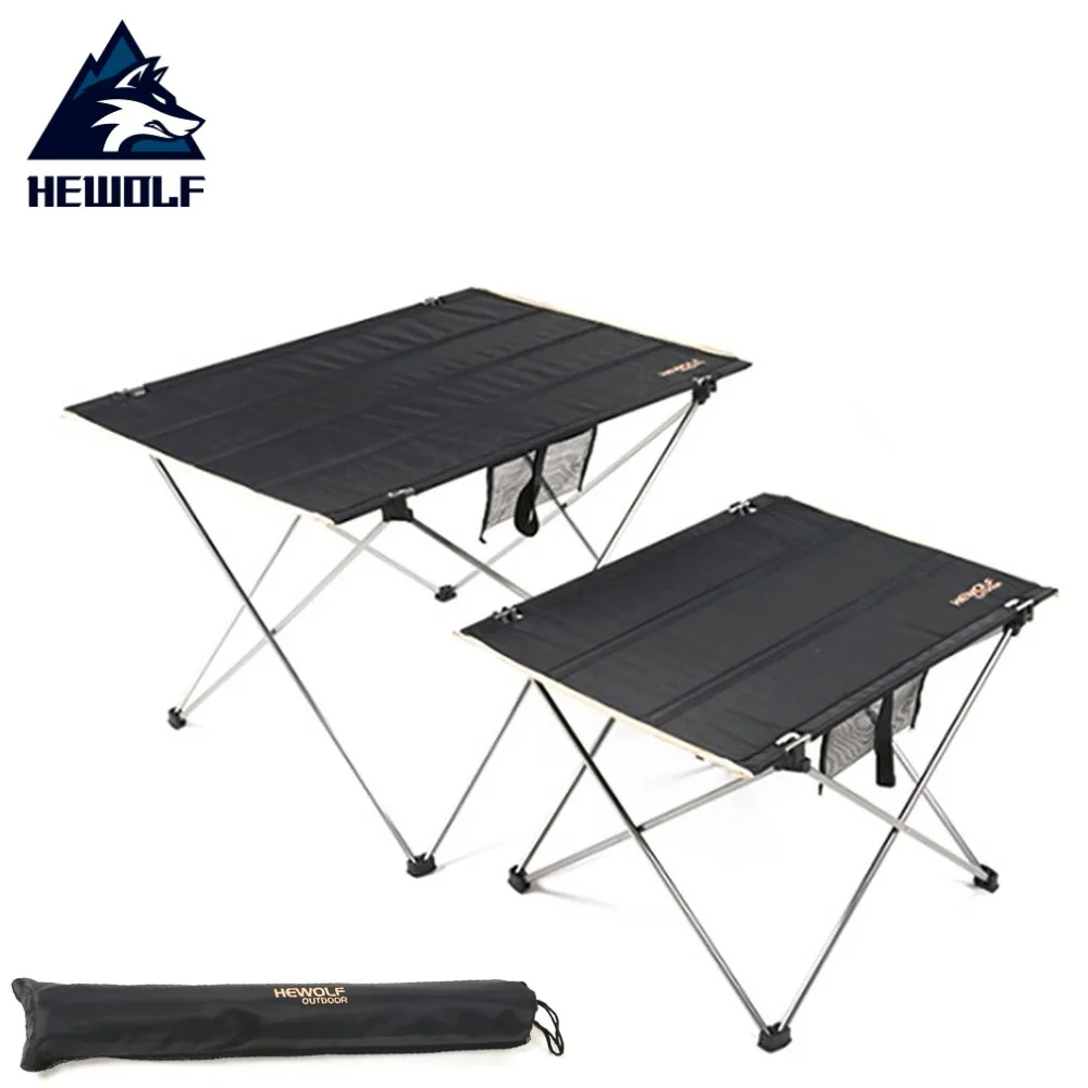 

New Hewolf Outdoor Foldable Table Ultralight Portable Aluminum Alloy Oxford Cloth Camping Barbecue Picnic Table Drop Shipping