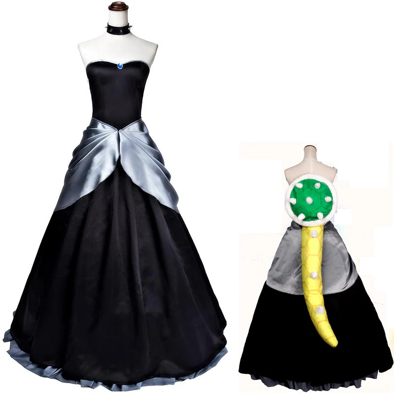 Аниме! Супер Марио Bros Bowsette Cutemobmodels злодей великолепное платье Принцесса униформа