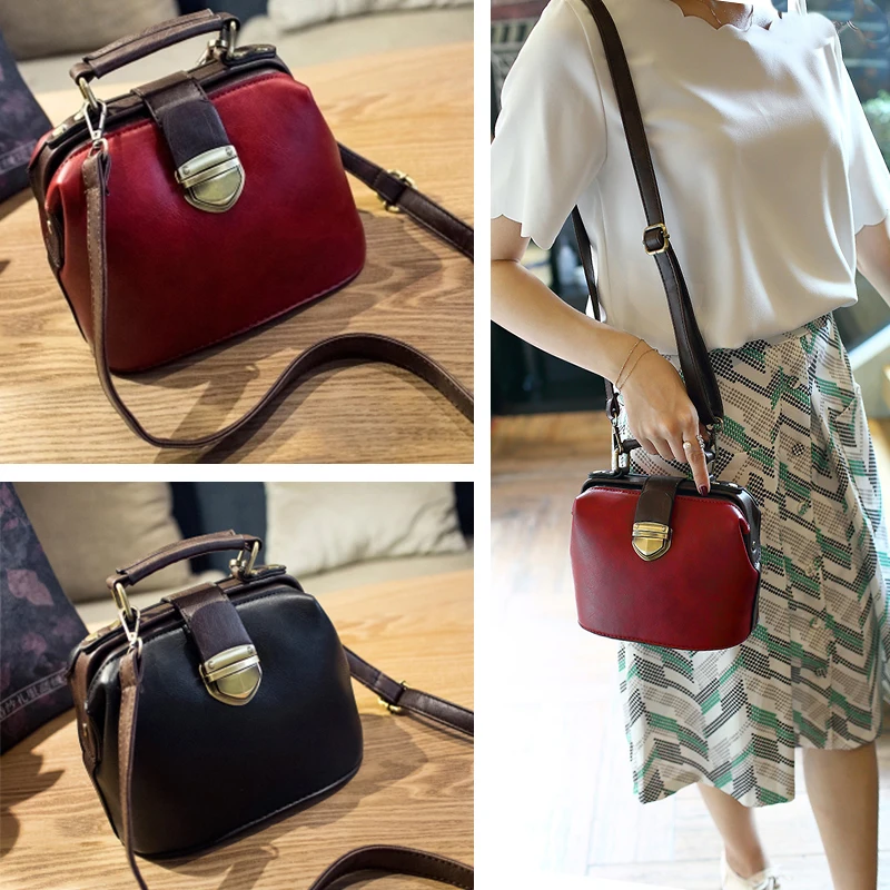 New Brand vintage handbag retro PU leather small flap bags for women messenger bag ladies clutch shoulder bag bolsa termica sac 2016 summer new handbag european and american fashion bow small flap handbag pu leather shoulder bag women messenger bags