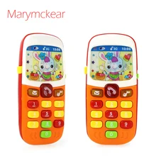 Милый детский телефон, музыкальная игрушка с подсветкой, Детский образовательный учебный телефон музыкальная игрушка для младенцев с разным голосом, подарок для детей