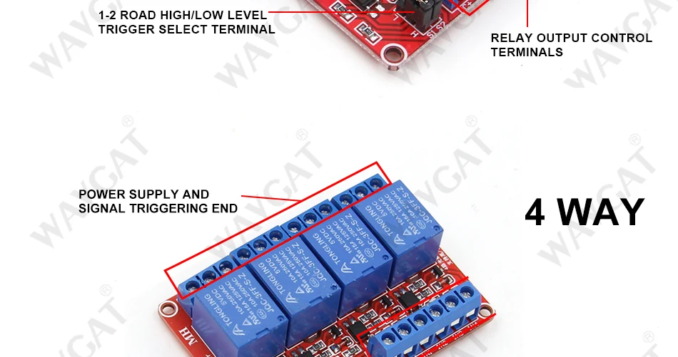 WAVGAT 1 2 4 8 канальный 5 в 12 В релейный модуль щит с опора для оптопары высокий и низкий уровень триггера для Arduino