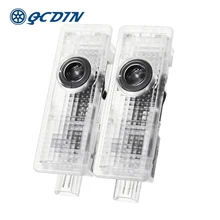 QCDIN для автомобиля Jaguar, светодиодный светильник с логотипом на дверь, лазерная декорация, тени, проектор, светильник для Jaguar XE XJ XK F-type