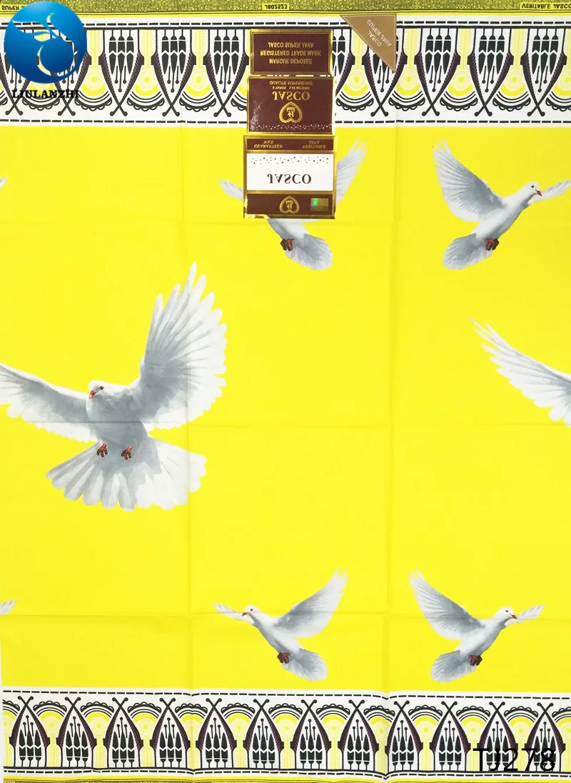 LIULANZHI ярко-желтый Анкара принты восковая ткань животный дизайн хлопок jave принты восковая ткань настоящая вощеная ткань Анкара TJ261-278