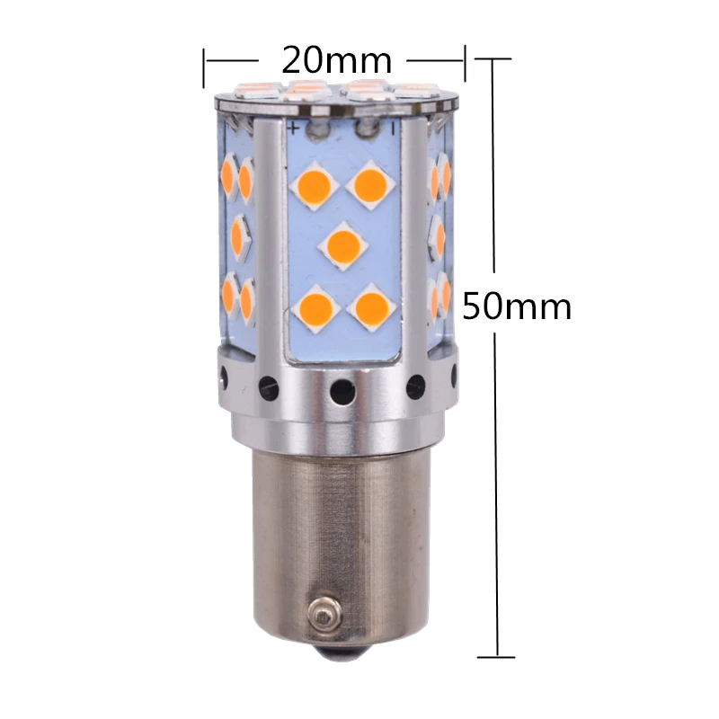 Светодиодный фонарик YSY 2 шт. 1156 P21W PY21W Canbus без ошибок BAU15S светодиодный Hyper Flash