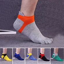6 Pairs/ Lot Men Socks Boys Cotton Finger Breathable Five Toe Socks Pure Sock Ideal for Five 5 Finger Toe Shoes Unisex Hot