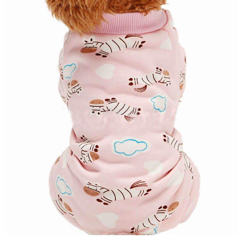 Повседневная Милая Одежда для собак с цветочным принтом, пижамы для маленьких собак, комбинезон для щенков, мягкий теплый костюм с капюшоном, французская одежда для французского бульдога, пальто, свитер