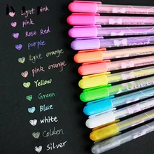 1pcs New album photo Queen gel pen 12 color pens decal stationery DIY Handmade write tools for children diary&Hand account decor