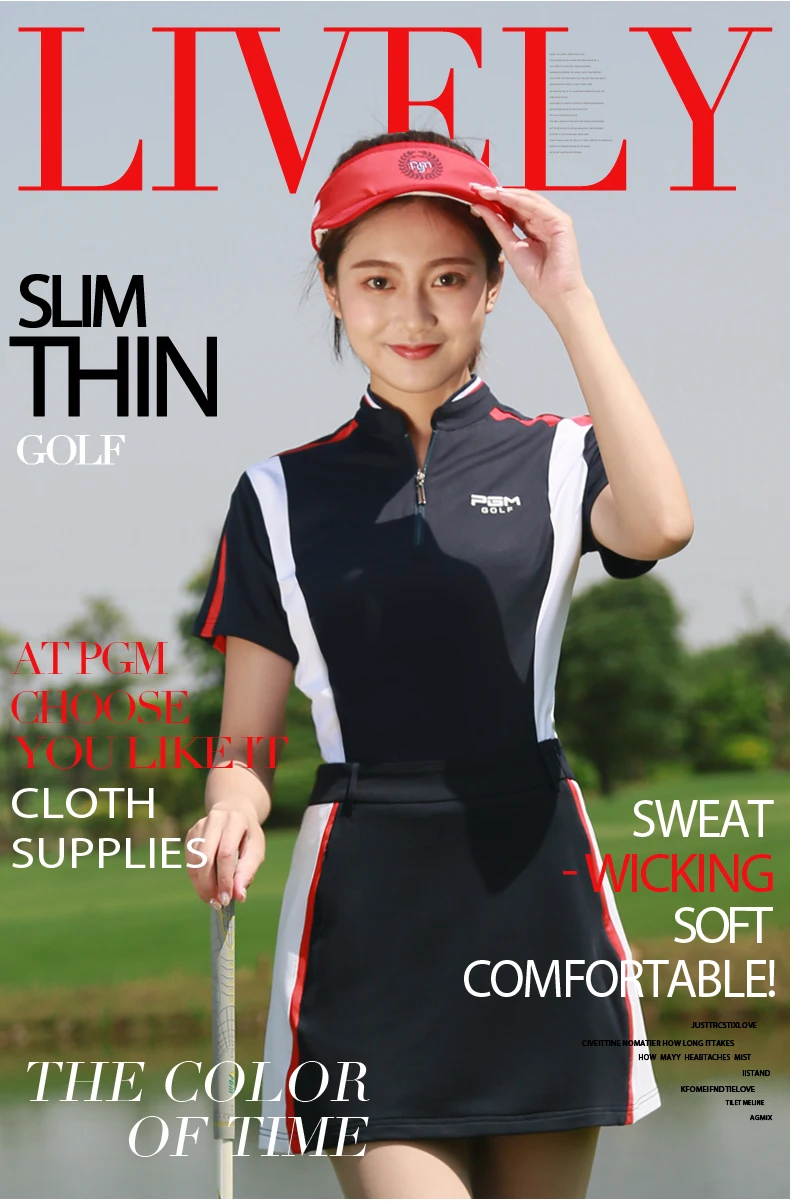 

2018 New Golf Women's Short Skirt Golf Apparel Skirt Pleated for Women Elastic Comfortable Sports Skirt and shirt,Free shipping