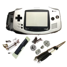 Горячая Серебряный цвет оболочки чехол для GameboyGBA новая игра Футляр Полный комплект запасной корпус для GameboyAdvance с карманом монстра объектив