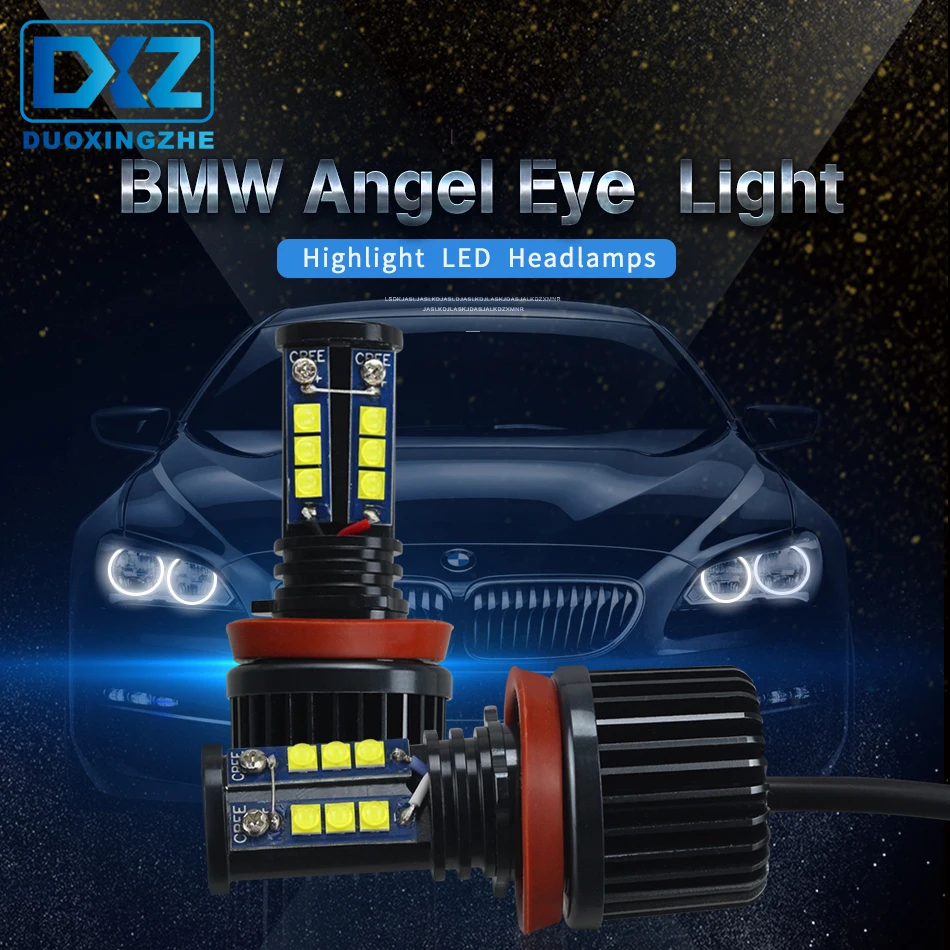 

DXZ 2PCS 120W Total H8 LED Angel Eyes Halo Ring Bulbs White Canbus for BMW E90 E92 E60