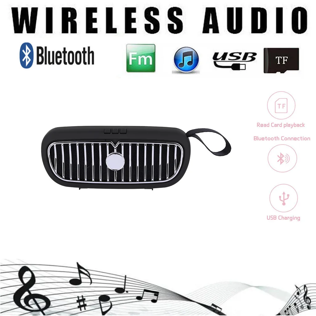 Уличный портативный мини беспроводной динамик проигрыватель USB радио Fm Bluetooth tf