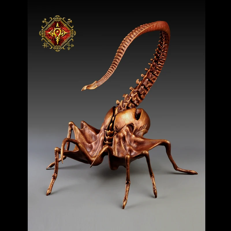 OGRM Metal Crafts Bronze Alien 3 Queen Facehugger Maquette Sideshow