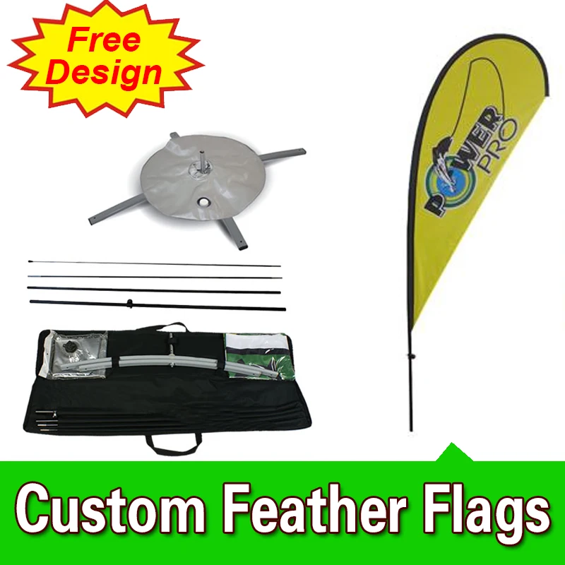 

Free Design Free Shipping Double Sided Cross Base Teardrop Flag Signs Advertising Feather Flags Custom Flutter Flag