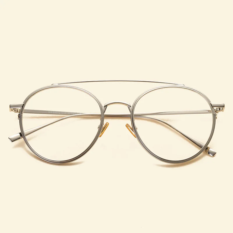 Goede Big Frame Retro Metalen Brilmonturen Mannen Vrouwen Bijziendheid Optische Frame Clear Lens Casual Bril Student Recept Brillen