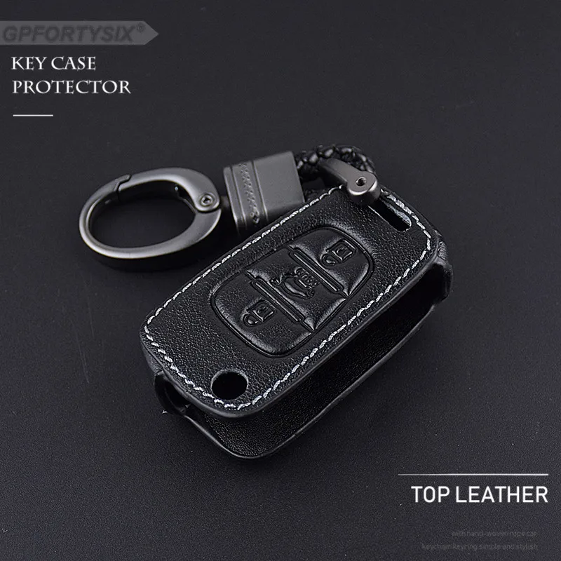 

GPFORTYSIX brand new Folding Flip Key Shell For Hyundai I30 IX35 Replacement Leather Car Remote Key Case Cover 3 Buttons