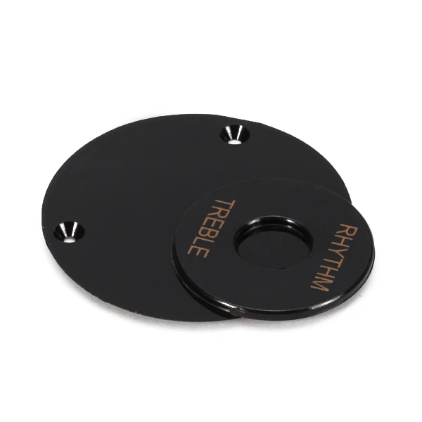 4pcs Black Guitar Pickguard Cavity Cover Switch Cover for Les Paul Replacement