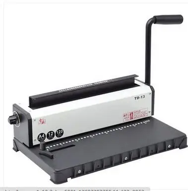 

double coil bookbinding machine 34 hole calendar handle pressure ring book binding punching machine