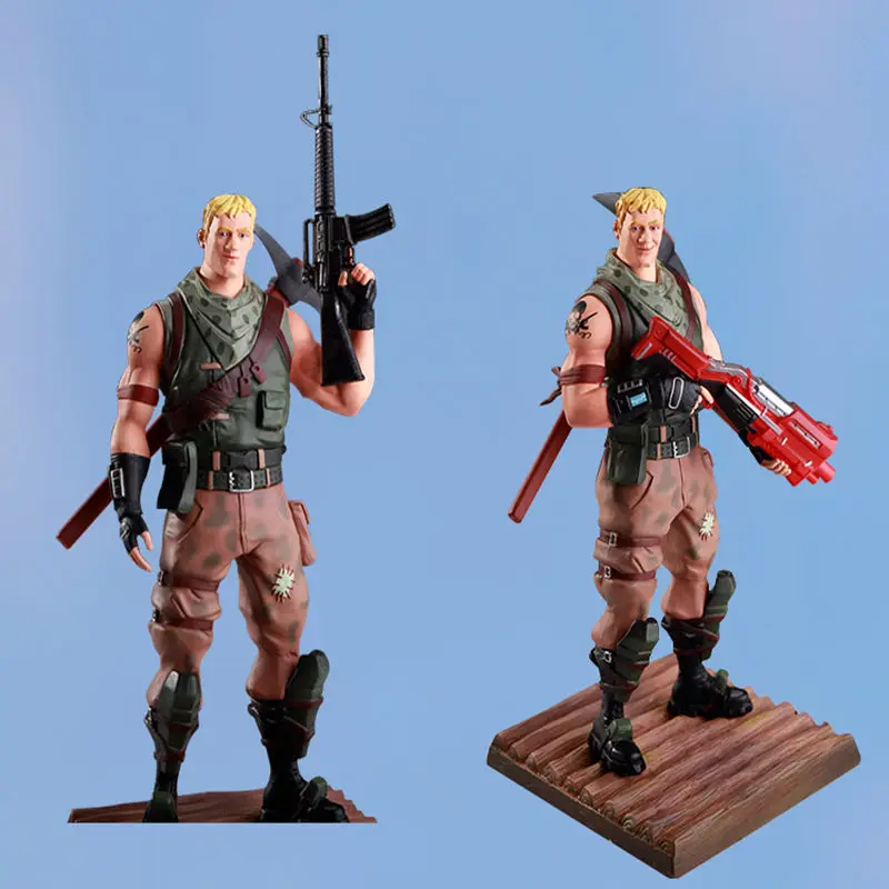 

21cmFortnight Battle Royale man Action Figure Toy Acrylic material pattern Keyring Keychain