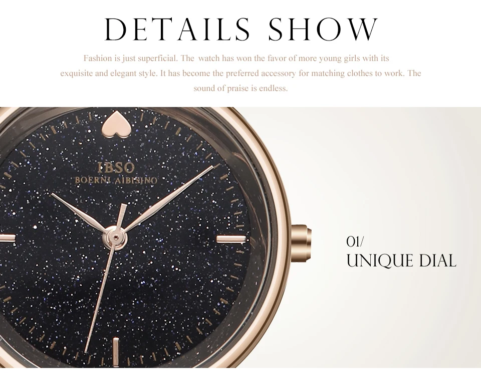 2018 Fashion Starry Sky Watch Women Love Heart Watch Thin Simple Female Watch 8