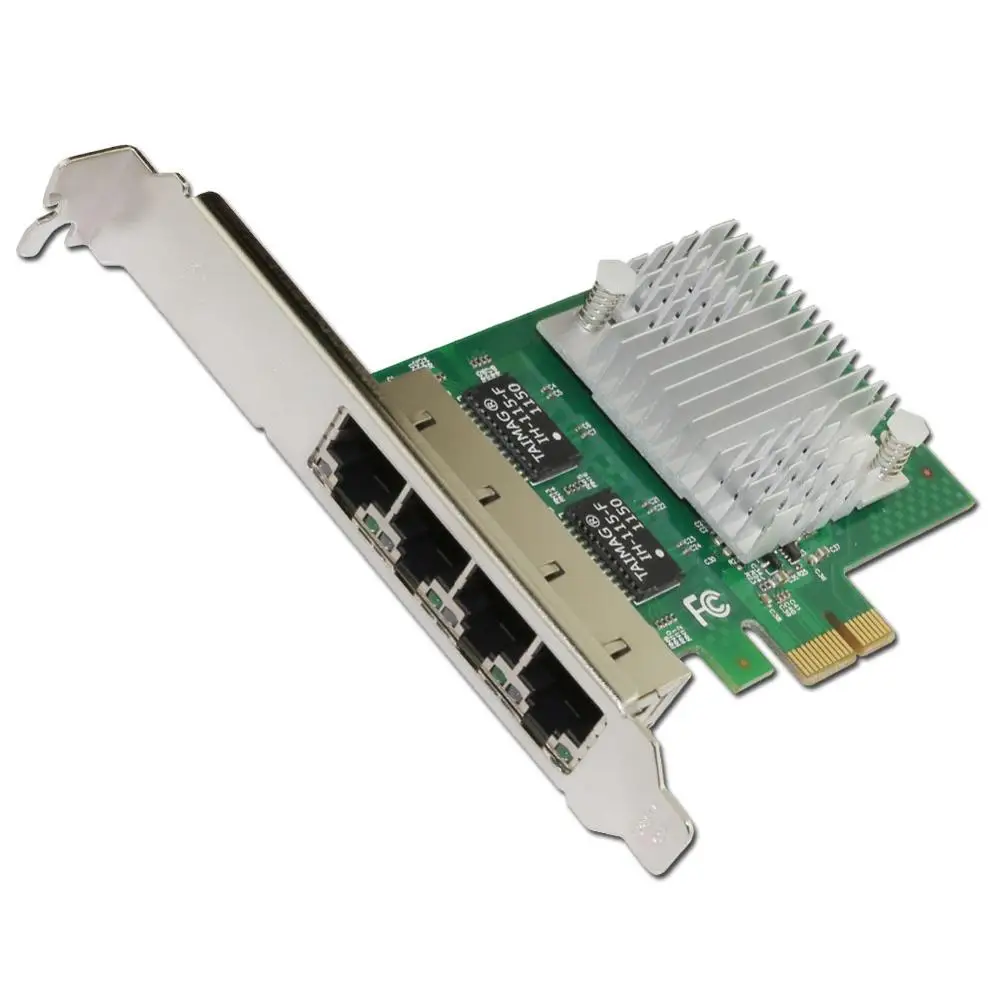 PCIE X1 4 Ports 10 100 1000 Mbps Gigabit Ethernet RJ45 Netzwerk Karte PCIE X1 4 Ports 10 100 1000 Mbps Gigabit Ethernet RJ45 Netzwerk Karte