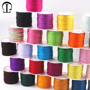 

100yards/lot 2.5mm Chinese knot line 15 colors polyester thread for crocheting DIY Hand-woven bracelet bakers twine cloth belt