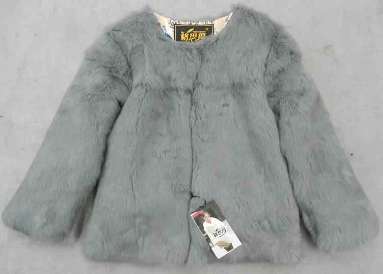 Пальто из натурального кроличьего меха, Женская разноцветная Меховая куртка из кроличьего меха, цветное меховое пальто на заказ размера плюс F1048 - Цвет: gray
