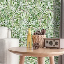 Green Tropical Leaves Removable Wall Sticker Removable Art Vinyl Mural for Bedroom Livingroom Home Decor Wallpaper Waterproof chic green leaves pattern wall sticker for bedroom livingroom decoration