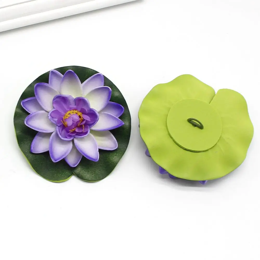 

1PCS 10CM Real Touch Artificial Lotus Flower Foam Lotus Flowers Water Lily Floating Pool Plants Wedding Garden Decoration
