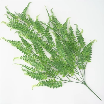 

5 Forks Artificial Persian fern plant branch DIY wall hanging grass home hotel decor wedding arch decoration flowers arrangement