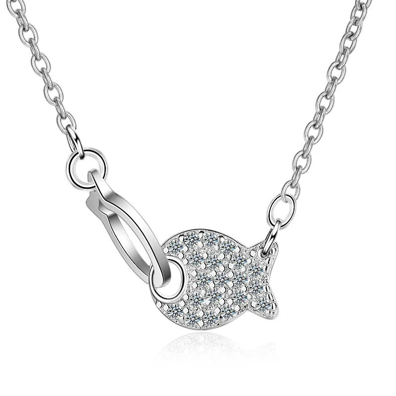 cz zircon pendants necklaces fish  (6)
