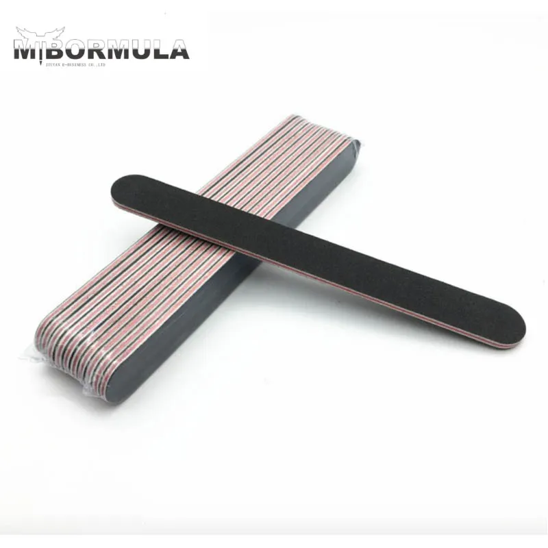 

10 pcs/lot black Straight Edge Stick Nail Files Durable Buffing Grit Sand Fing Nail Art Tool Accessories Scrub Nail Art Device