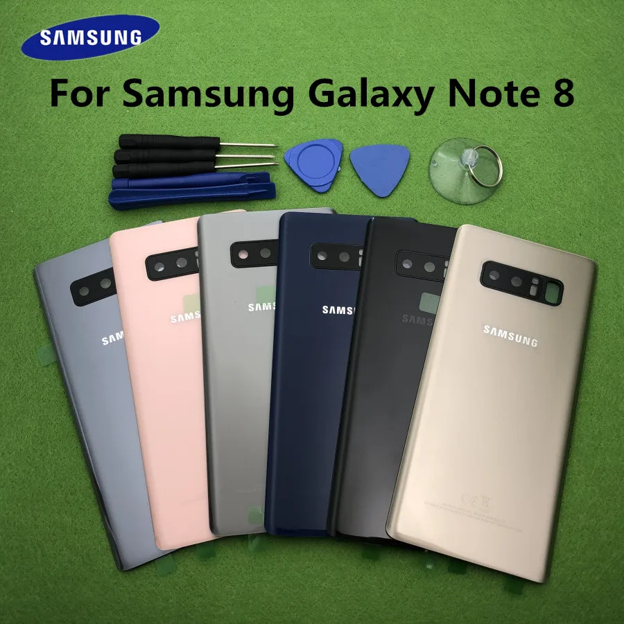 Note8 оригинальная Задняя стеклянная крышка батарейного отсека Корпус для Samsung Galaxy