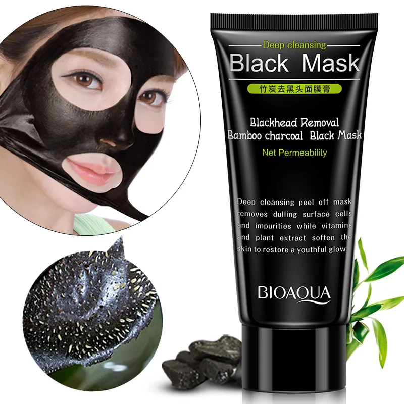 Черноголовых Удалить маски для лица Deep Cleansing шелушиться Черный нуд Facail черный маска для ухода за кожей