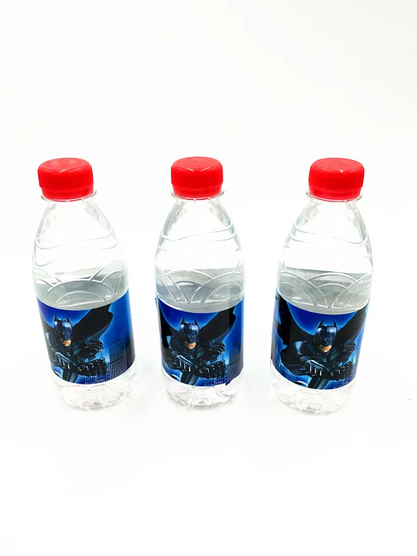 

6PCS/LOT BATMAN WATER BOTTLE LABEL KIDS BIRTHDAY PARTY DECORATION BATMAN BOTTLE LABEL HAPPY BIRTHDAY PARTY SUPPLIES
