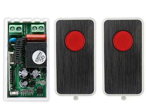 

NEW AC220V 1CH RF Remote Control Switch System teleswitch 2X Transmitter + 1 X Receiver 1ch relay smart home z-wave 315/433 MHZ